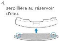 4. serpillière au réservoir d'eau.
