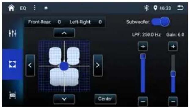 BLAUPUNKT Cape Town 948 DAB - Lautstärkenverteilung (Fader/Balance) - 1