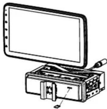 BLAUPUNKT Cape Town 948 DAB - Insira o cartão microSD. - 2