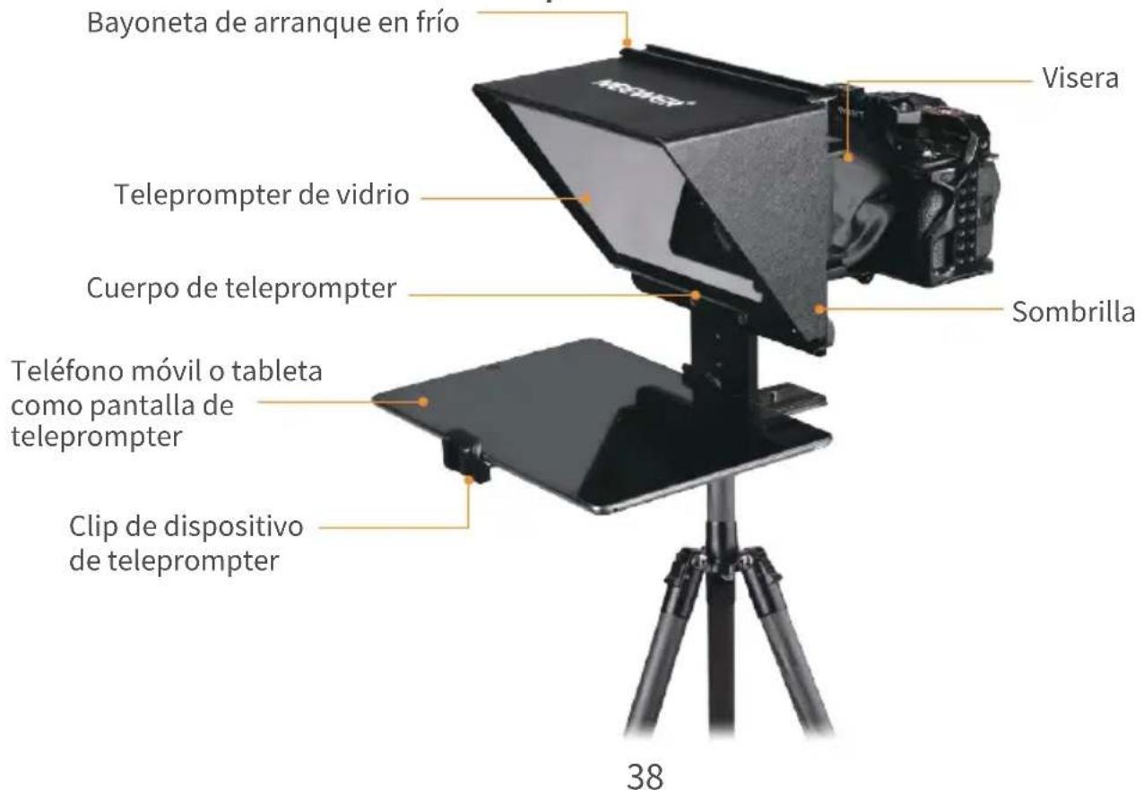 Neewer X1 Pro - - Logotipo del cuerpo del teleprompter de disparo de CAMERA - 1