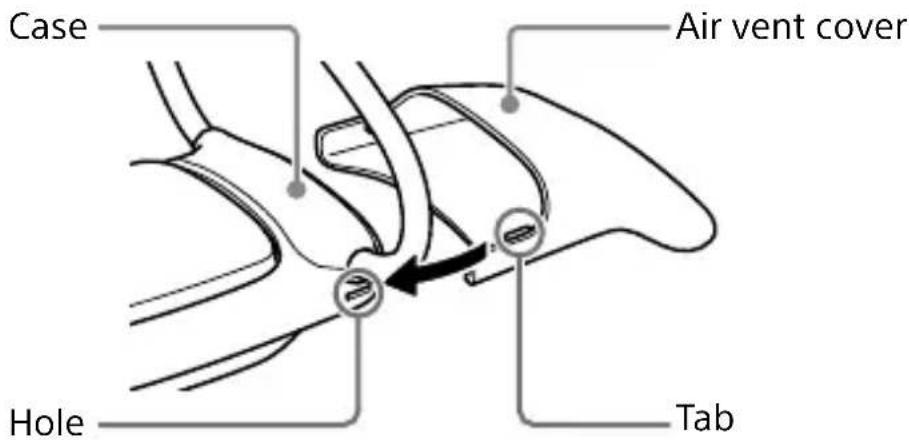 SONY REON POCKET RNPK-5 - To attach the air vent cover - 1