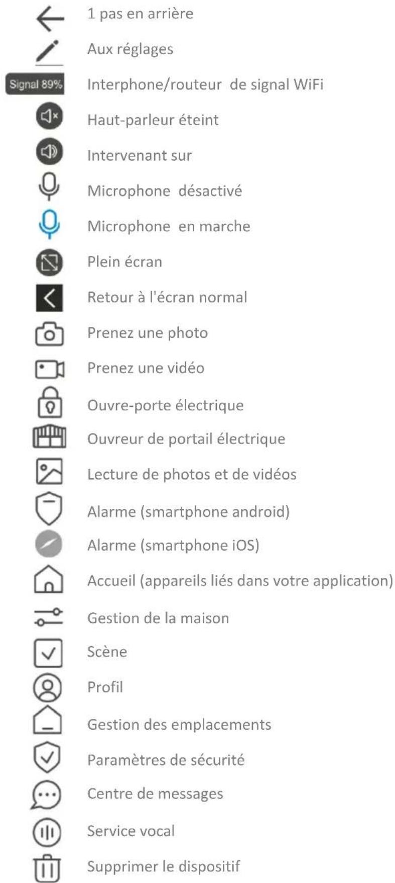 ELRO DV4000IP - Explication des icônes - 1