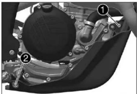 KTM 250 SX-F (2025) - Monter la protection moteur (XC-F US, 250 SX-F ADAMO EDITION) - 1