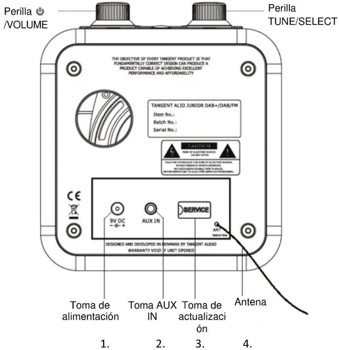 TANGENT Alio Junior DAB+ - Vista Posterior - 1