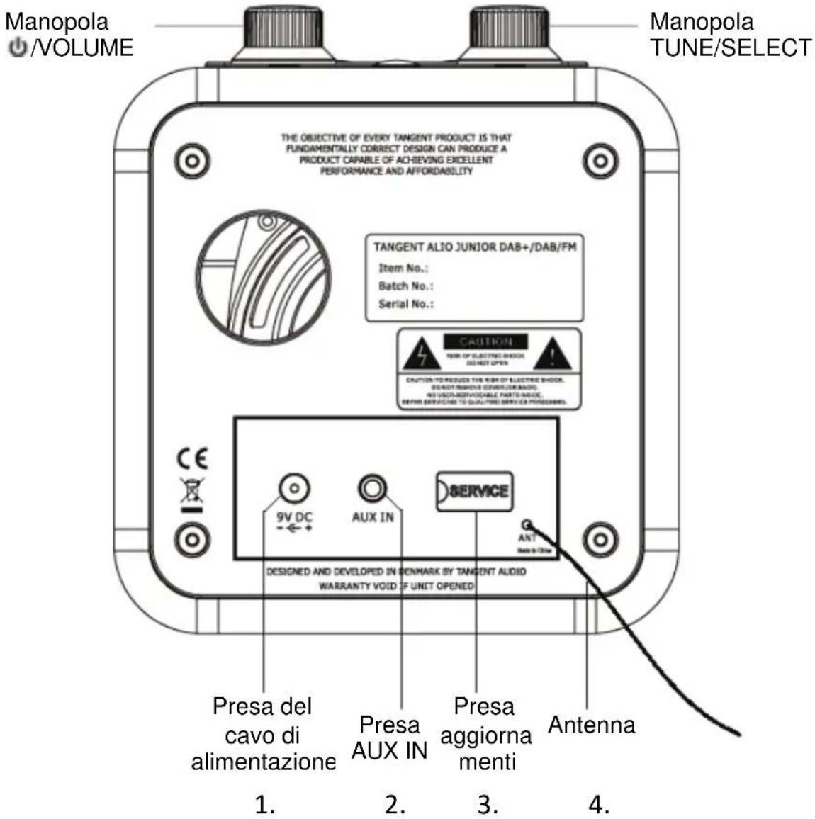 TANGENT Alio Junior DAB+ - Vista posteriore - 1