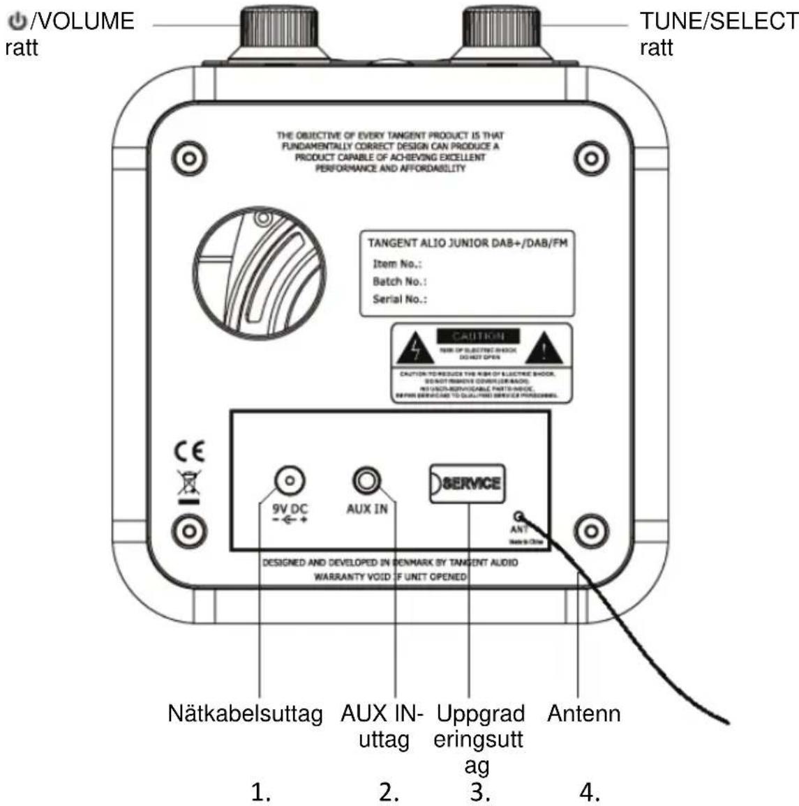 TANGENT Alio Junior DAB+ - Vy bakifrån - 1