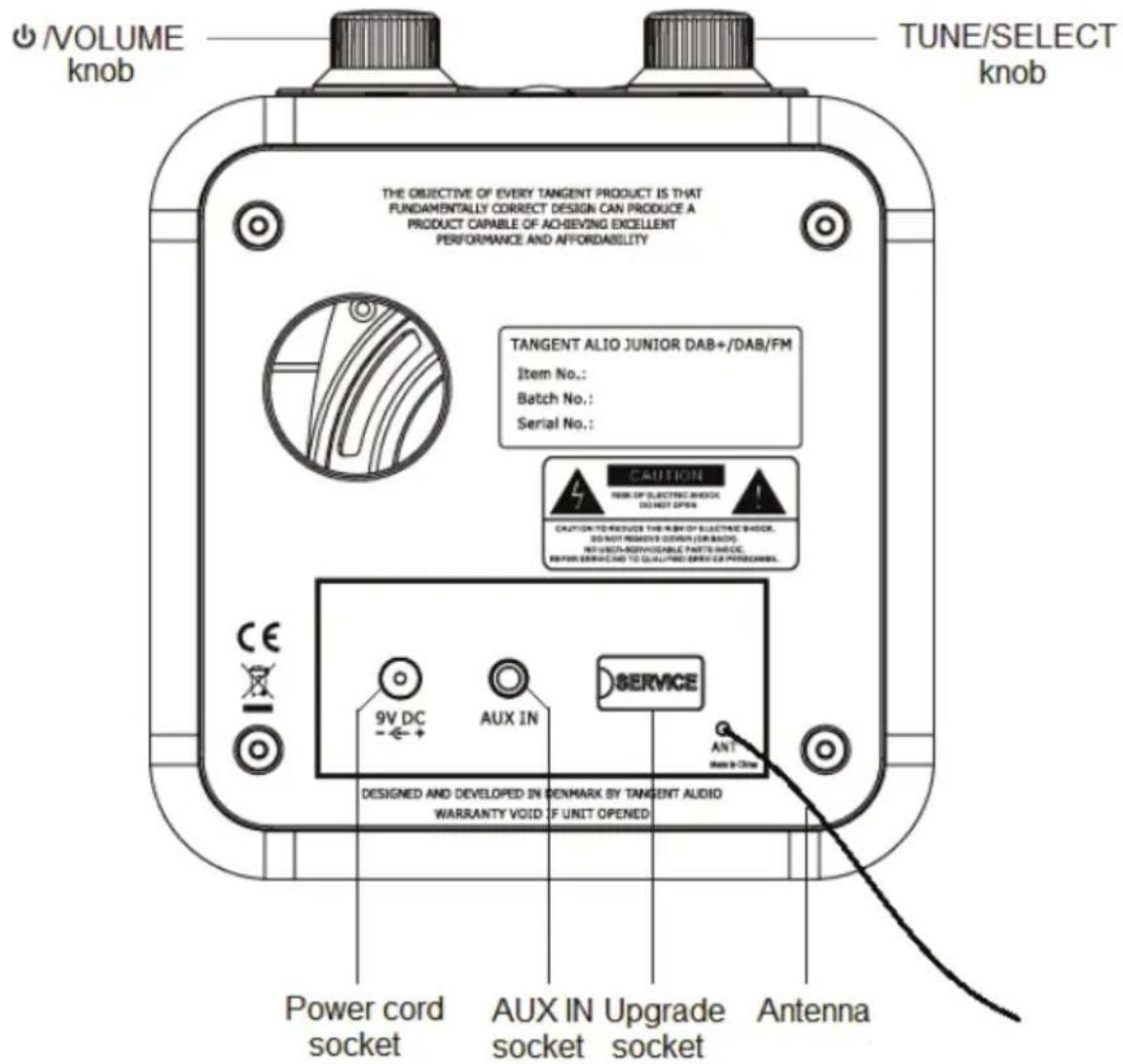 TANGENT Alio Junior DAB+ - Rear View - 1