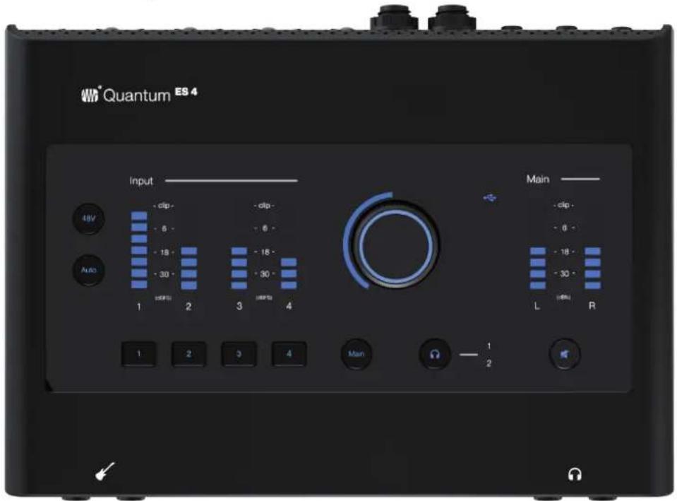 Quantum ES 4 Input 4kV Auto 1 2 3 4 Input clip- 6 - 18 - 30 - 30 - Main clip- 6 - 18 - 30 - L R 1 2 Main 1 2