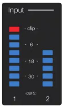 Input - clip - - 6 - - 18 - - 30 - (dBFS) 1 2