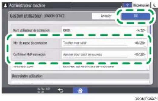 RICOH IM 4000 - Modification du mot de passe de connexion - 3