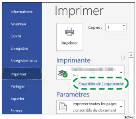 RICOH IM 4000 - Impression d'un document dans Windows - 1