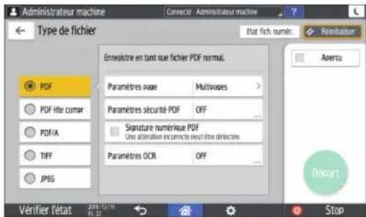 RICOH IM 4000 - Spécifier le type de fichier ou le nom de fichier lors de la numérisation d'un document - 3