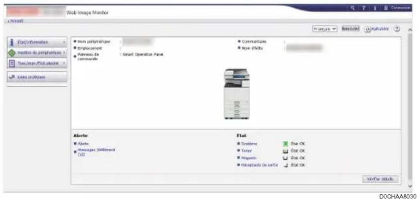RICOH IM 4000 - Accès à Web Image Monitor - 2
