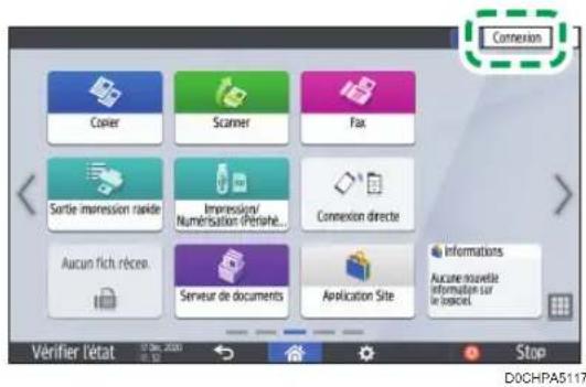 RICOH IM 4000 - Connexion par la saisie du nom d'utilisateur et du mot de passe - 1