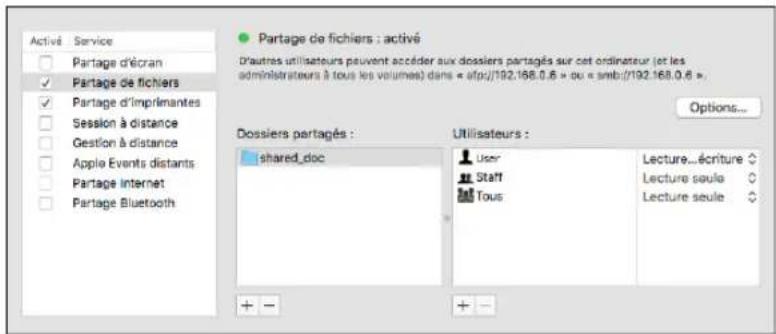 RICOH IM 4000 - Création d'un dossier partagé (macOS) - 1