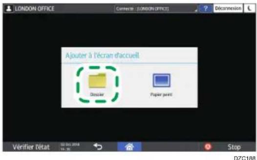 RICOH IM 4000 - Création d'un dossier pour organiser les icônes - 1