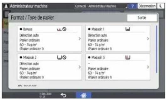 RICOH IM 4000 - Spécification du format papier non détecté automatiquement - 3