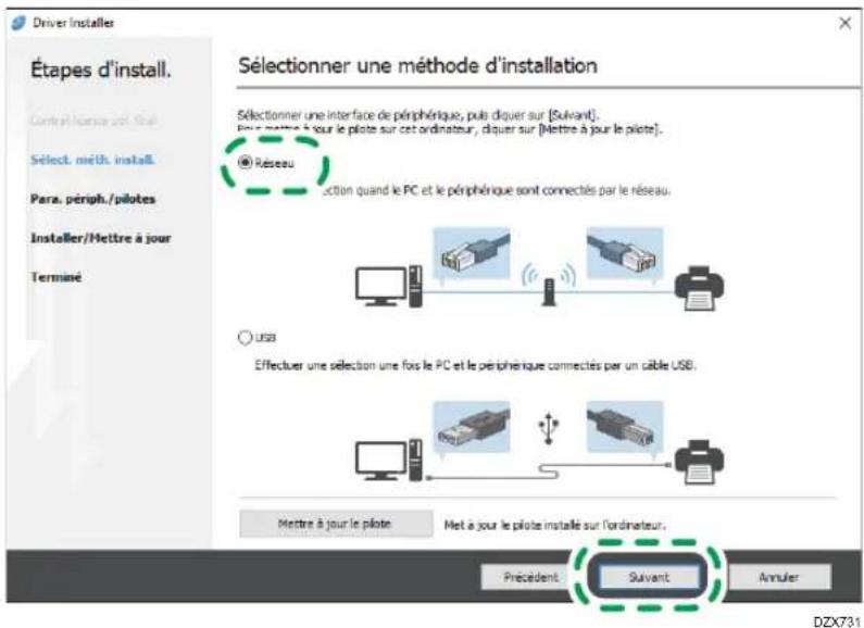 RICOH IM 4000 - Installer le pilote d'impression PCL 6/PostScript 3 en utilisant le fichier téléchargé - 1