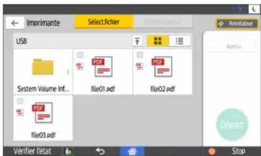 RICOH IM 4000 - Impression depuis un périphérique de stockage ou depuis une application de numérisation - 4