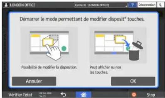 RICOH IM 4000 - Basculement pour modifier le mode de disposition des touches - 1
