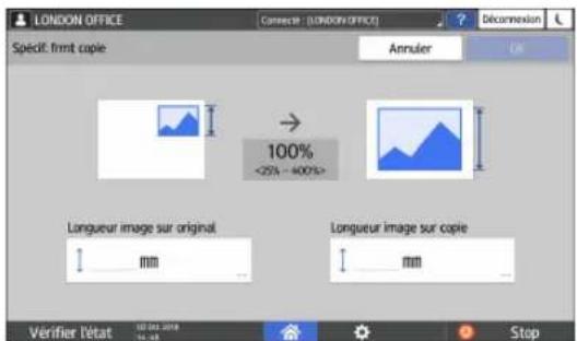 RICOH IM 4000 - Spécification d'un taux ou d'un format de copie - 8