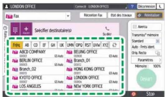 RICOH IM 4000 - Définissez le destinataire. - 1