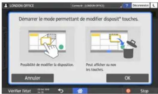RICOH IM 4000 - Basculement pour modifier le mode de disposition des touches - 1
