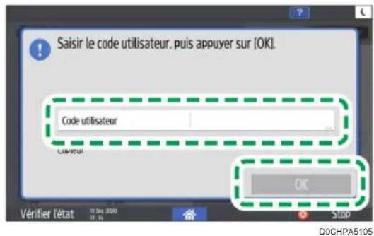 RICOH IM 4000 - Authentication à l'aide du code utilisateur - 1