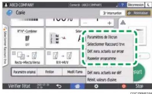 RICOH IM 4000 - Enregistrement de paramètres en tant que programme - 3