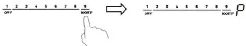 1 2 3 4 5 6 7 8 9 OFF* BOOT* → 1 2 3 4 5 6 7 8 9 OFF* BOOT* P
