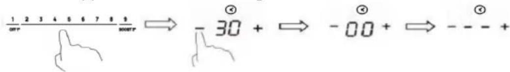 1 2 3 4 5 6 7 8 9 orr → - 30 + → - 00 + → - - - + ④ ⑤