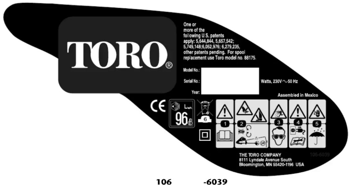 TORO 51452 - Autocollants - 1