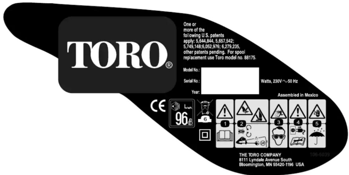 TORO 51452 - Decals - 1