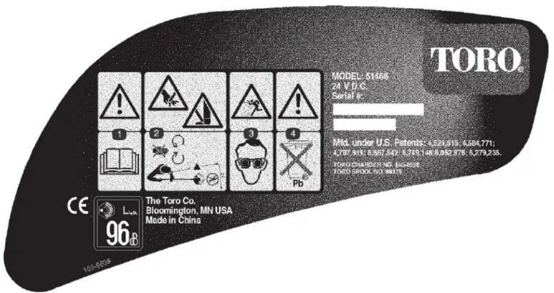 TORO 51466 - Pegatinas de seguidad/instrucciones - 2