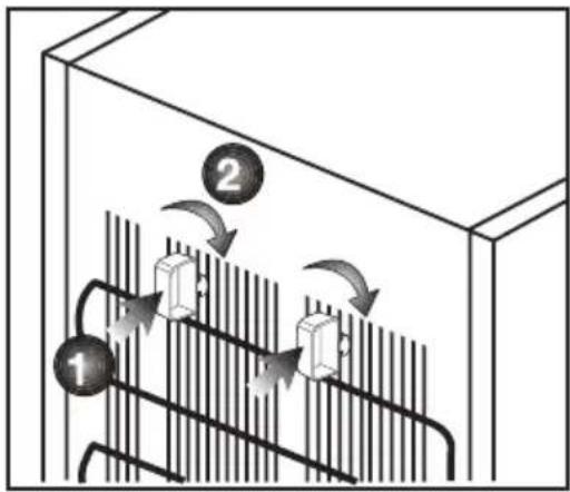 GRUNDIG GEK1100 - Installing the plastic wedges - 1