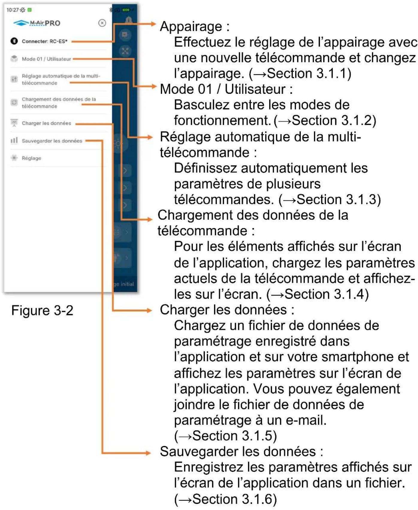 MITSUBISHI RC-ES1 - Écran de menu - 3