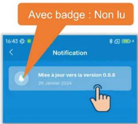 MITSUBISHI RC-ES1 - Notification de l'application - 2