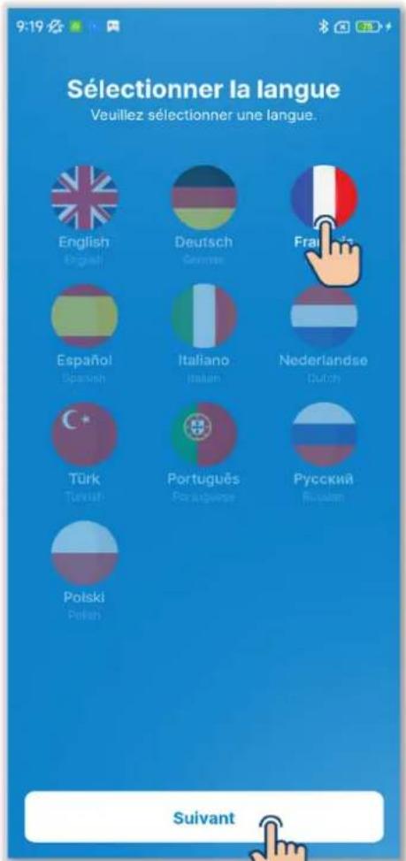 MITSUBISHI RC-ES1 - Réglage de la langue de l'application - 1
