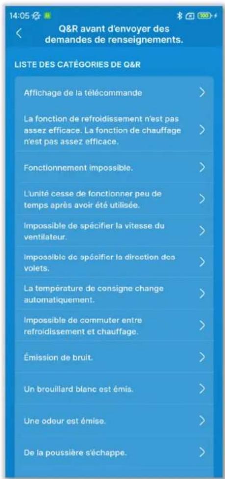 MITSUBISHI RC-ES1 - Consultation des Q&amp;R avant d'envoyer des demandes de renseignements - 2