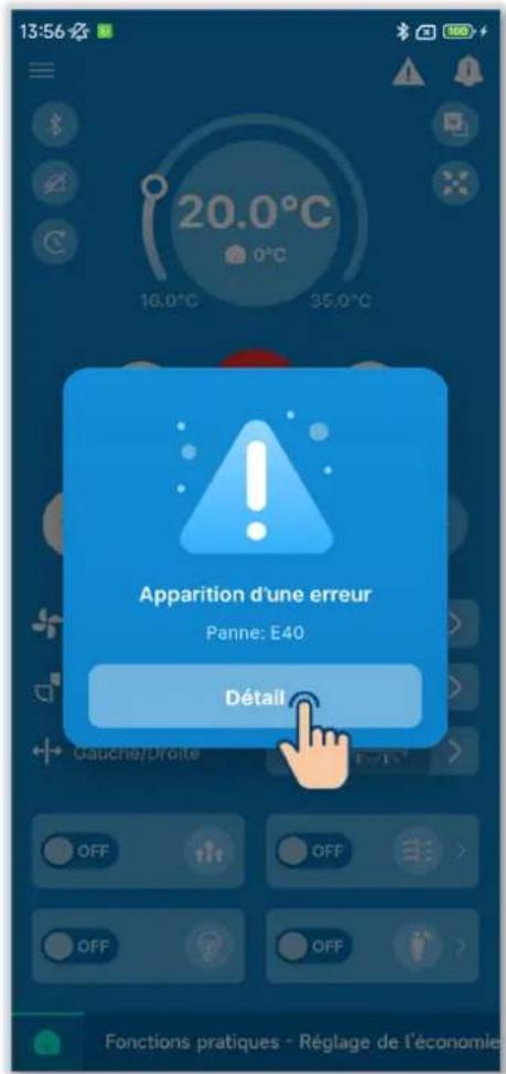 MITSUBISHI RC-ES1 - Écran de notification d'erreur - 2