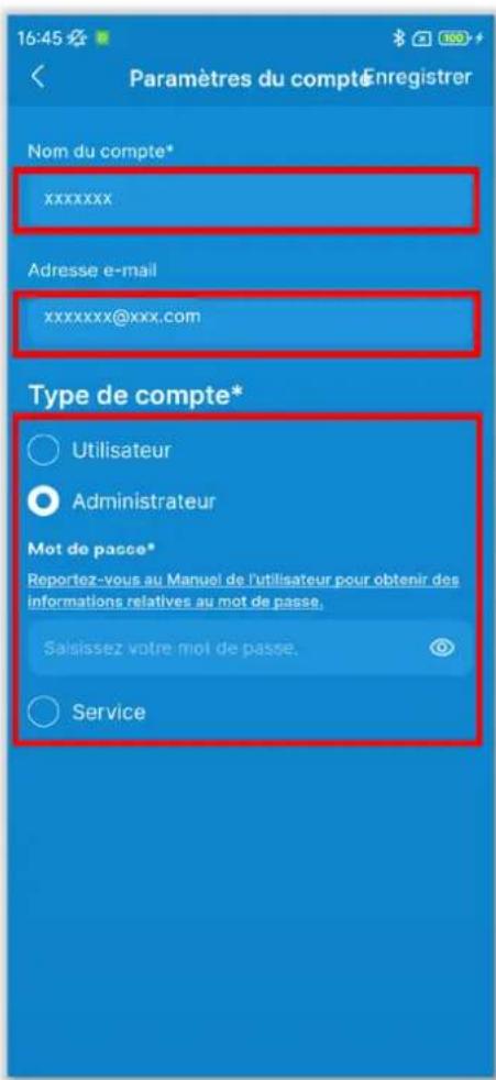 MITSUBISHI RC-ES1 - ■ Modification des informations du compte - 2