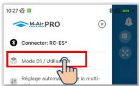 MITSUBISHI RC-ES1 - Changement de mode de fonctionnement - 1