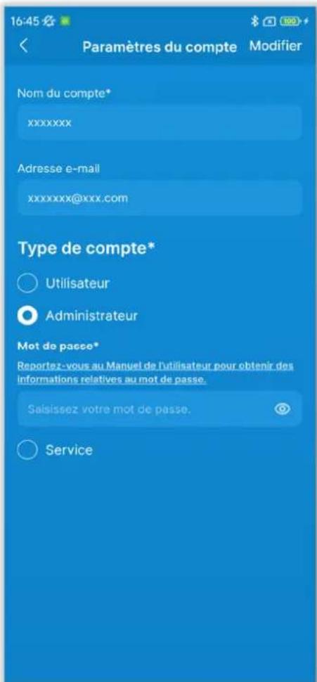 MITSUBISHI RC-ES1 - Paramètres du compte - 2
