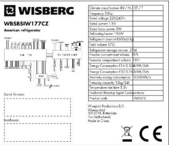 Wisberg WBSBSIW177CB - WBSSIW177CZ - 1