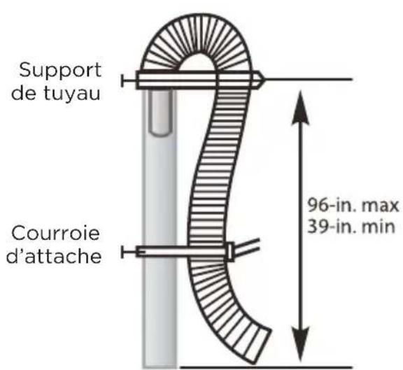 Support de tuyau Courroie d'attache 96-in. max 39-in. min