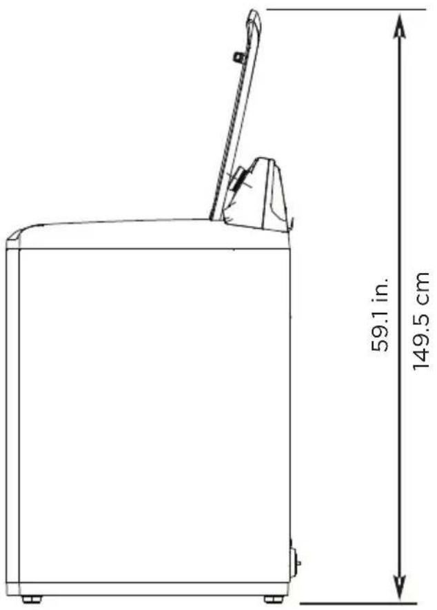 59.1 in. 149.5 cm