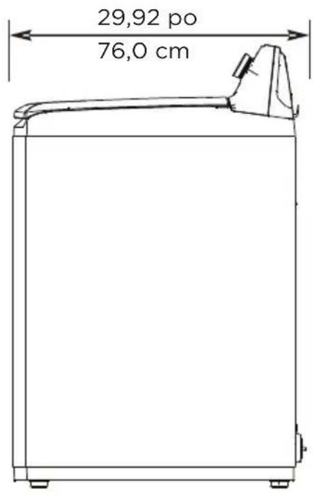 MIDEA MLTW52M2BWW - Dimensions de la laveuse et mesures pour l'installation - 2