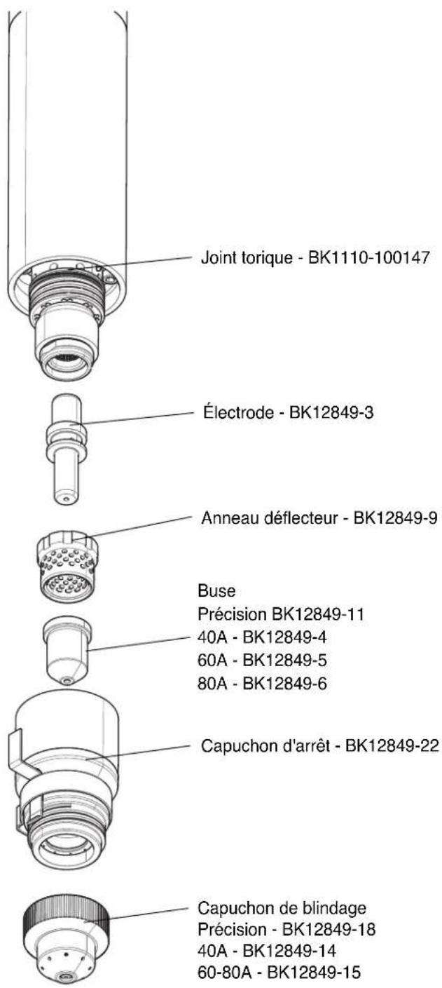 LINCOLN ELECTRIC LC100M - CONFIGURATION DES PIÈCES DE LA TORCHE - 1