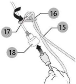 DEWALT DWBL700 - Attaching Extension Cord To Blower (Fig. A, E) - 1