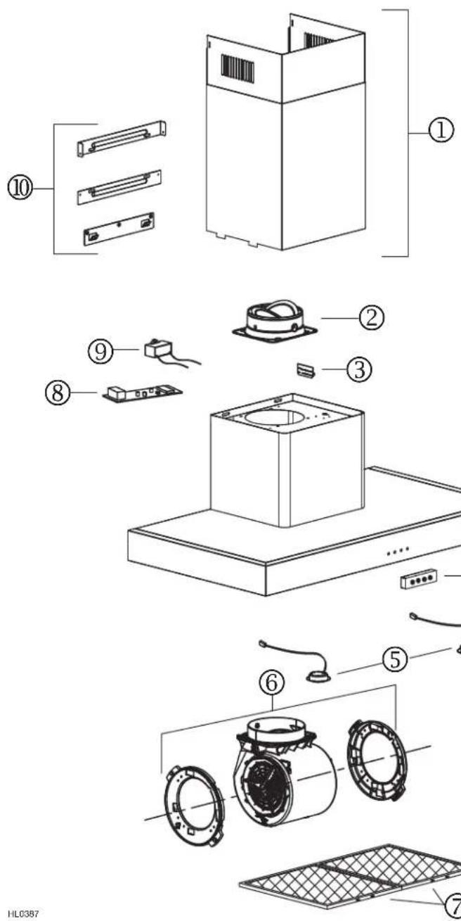 NuTone NW330SS - PIÈCES DE REMPLACEMENT - 1